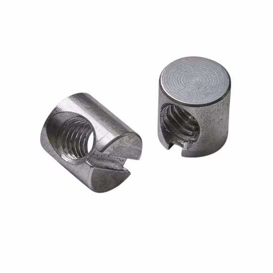 Carbon Steel Zinc Plated or Stainless Steel Centre Hole Double Hole Phillips Drive Cross Dowel Barrel Nut